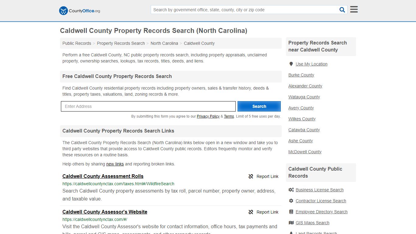 Caldwell County Property Records Search (North Carolina) - County Office